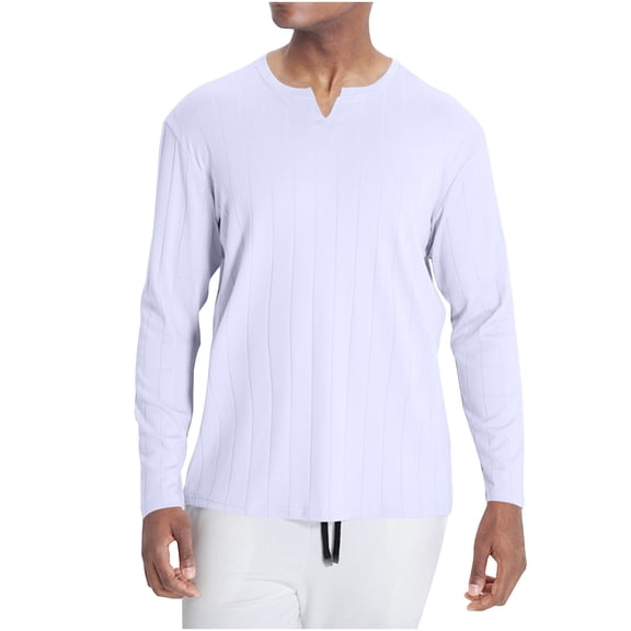 LIaqionyy Men's Shirts Long Sleeve Base layer Undershirts Lightweight Workout T Shirt Solid Color Top