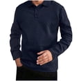 thumbnail image 1 of LIaqionyy Men's Shirts Long Sleeve Button up Pullover Sweater Textured Business Casual Soft Collared Tops, 1 of 3