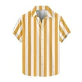 thumbnail image 1 of LIaqionyy Men's Short Sleeve Button down Striped Dress Shirt for Men Beach Summer Vacation Fashion Shirts, 1 of 5