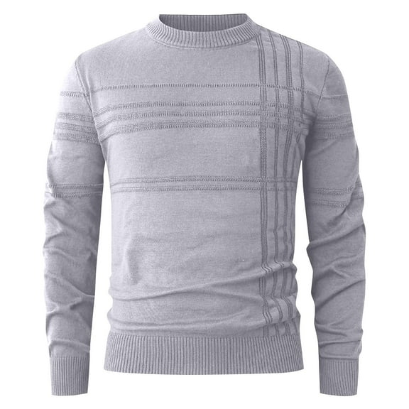 LIaqionyy Men's Sweaters Crewneck Soft Casual Warm Knitted Tops Long Sleeve Pullover Fall Winter Sweater