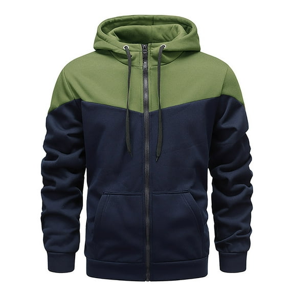 LIaqionyy Men's Sweatshirts Jacket Lightweight Full Zip Hoodie Casual Fall Clothes Outerwear with Pocket