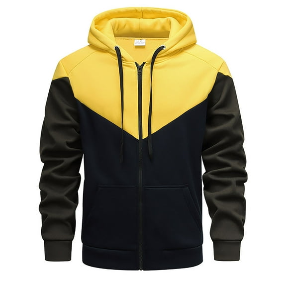 LIaqionyy Men's Sweatshirts Jacket Lightweight Full Zip Hoodie Casual Fall Clothes Outerwear with Pocket