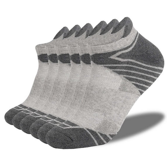LIaqionyy Mens 6 Pack Ankle Socks Short Casual Cotton Breathable Running Sports Comfort Work Sock Activewear