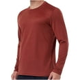 thumbnail image 1 of LIaqionyy Mens Athletic Shirts Long Sleeve Sun Protection Tops Workout Casual Gym Running Lightweight Shirt, 1 of 7