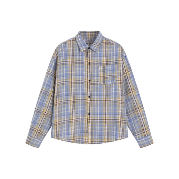 LIaqionyy Mens Big and Tall Shirts Formal Button down Plaid Long Sleeve Dress Shirt Work Business Casual Tops