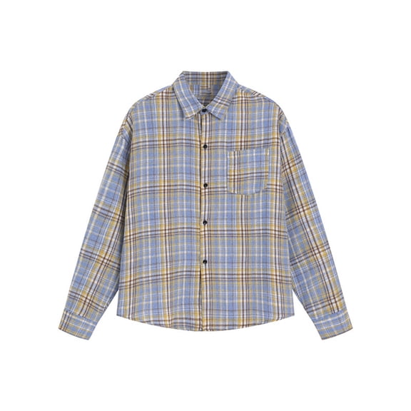 LIaqionyy Mens Big and Tall Shirts Formal Button down Plaid Long Sleeve Dress Shirt Work Business Casual Tops