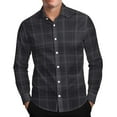 thumbnail image 1 of LIaqionyy Mens Button down Shirts Plaid Long Sleeve Dress Shirt Casual Business Collared Work Christmas Tops, 1 of 7