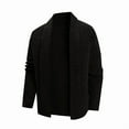 thumbnail image 1 of LIaqionyy Mens Cardigan Sweater V Neck Cable Knit Winter Open Front Sweaters Casual Long Sleeve Fall Outwear, 1 of 2