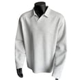 thumbnail image 1 of LIaqionyy Mens Casual Cotton Long Sleeve Loose Collared Pullover Shirts Comfortable Fashion Golf Sweatshirt, 1 of 7