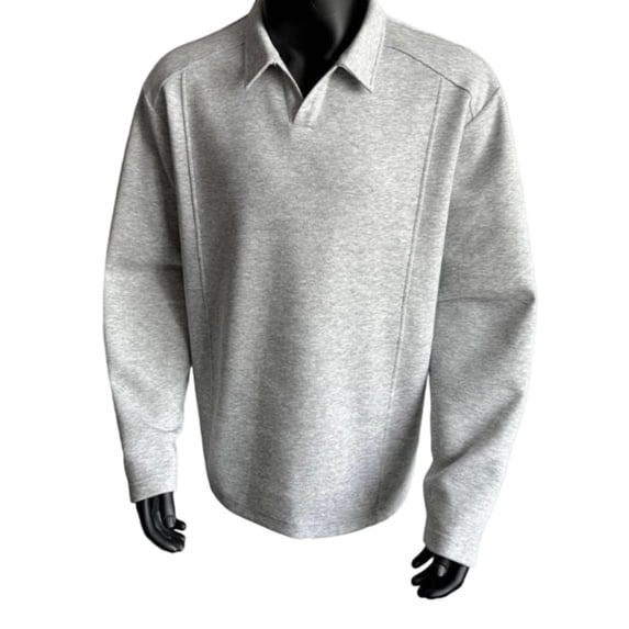 LIaqionyy Mens Casual Cotton Long Sleeve Loose Collared Pullover Shirts Comfortable Fashion Golf Sweatshirt