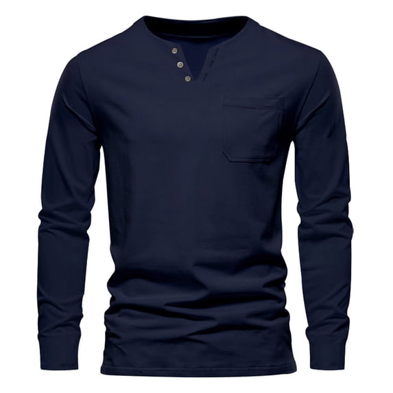 LIaqionyy Mens Casual Long Sleeve Shirts Cotton Linen Fashion Button Lightweight Pullover Soft Tees Tops with Pockets