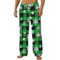 thumbnail image 1 of LIaqionyy Mens Christmas Flannel Pajama Pants Drawstring Soft Comfy Warm Sleep Lounge Pjs Bottoms Pant with Pockets, 1 of 4