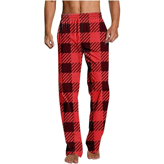 LIaqionyy Mens Christmas Pajama Pants Elastic Waist Soft Comfy Sleep Lounge Lightweight Pjs Bottoms with Pockets