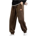 thumbnail image 1 of LIaqionyy Mens Corduroy Sweatpants Joggers Casual Cargo Pant Drawstring Elastic Waisted Baggy Pants S-3XL, 1 of 6