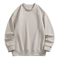 thumbnail image 1 of LIaqionyy Mens Crew Neck Sweatshirts Soft Activewear Basic Sweat Shirts Casual Pullover Breathable Tops, 1 of 6