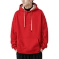 thumbnail image 1 of LIaqionyy Mens Hoodie Sweatshirts Drawstring Fleece Lined Pullover Sweatshirt Fall Clothes with Pocket, 1 of 2