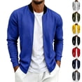 thumbnail image 1 of LIaqionyy Mens Lightweight Jacket Zip up Casual Spring Fall Long Sleeve Outerwear with Pockets Solid Color Clothes, 1 of 6