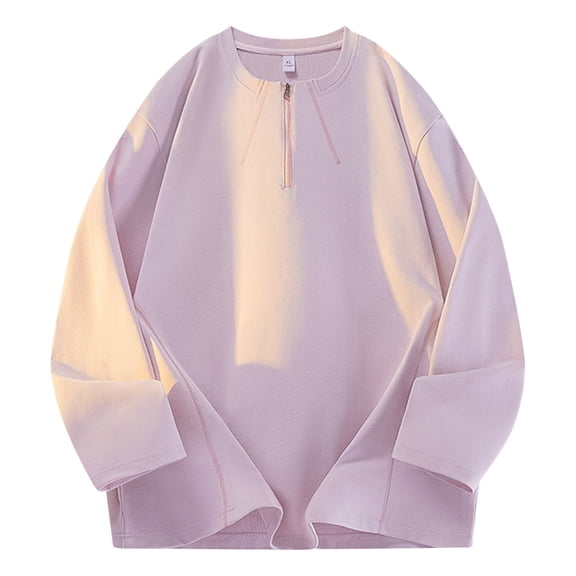 LIaqionyy Mens Long Sleeve Shirts Crew Neck T Shirt Solid Color Casual Basic Tees Soft Stretch Work Tops