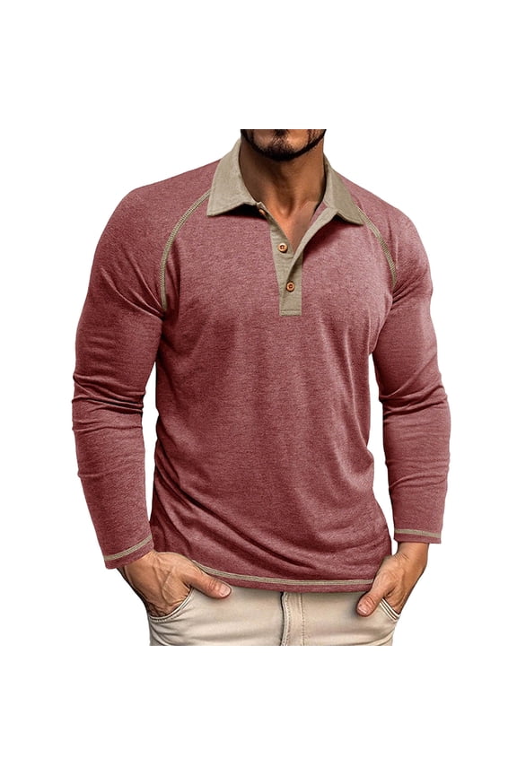 Mens Long Sleeve Shirts Fashion Casual Button Classic Collared Business Work Shirts Basic Tops