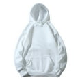 thumbnail image 1 of LIaqionyy Mens Oversized Hoodie Sweatshirt Fall Casual Solid Color Pullover Sweatshirts with Pockets, 1 of 6