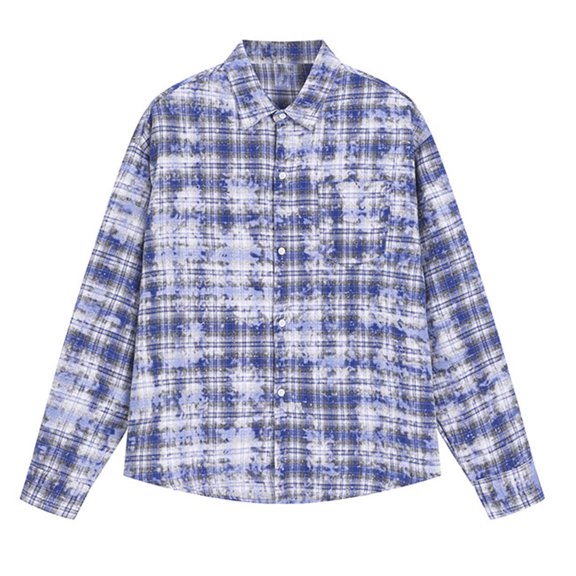 LIaqionyy Mens Plaid Shirts Big and Tall Formal Button down Pocket Casual Long Sleeve Dress Shirt Business Tops