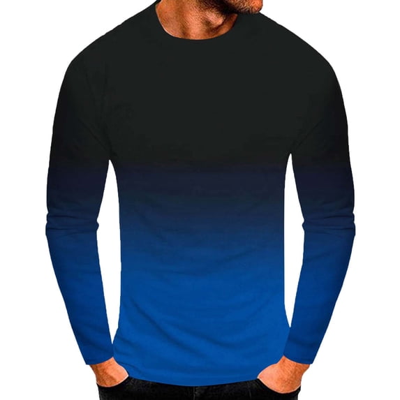 LIaqionyy Mens Shirts Casual Crewneck Comfort Lightweight Loose Gym Workout Pullover Tops Fall Clothes