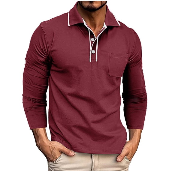 LIaqionyy Mens Shirts Long Sleeve Button down Casual Cotton Pullover Shirt Solid Color Tees Tops with Pocket