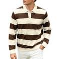 thumbnail image 1 of LIaqionyy Mens Shirts Striped Classic Collared Casual Shirt Men Fashion Business Pullover Tops Clothes, 1 of 7