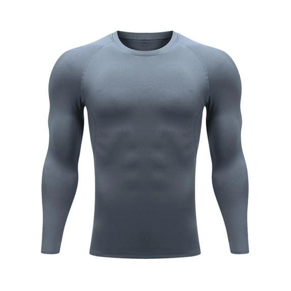 LIaqionyy Mens Thermals Shirt Fleece Lined Undershirt Long Sleeve Base Layer Cold Weather Workout Top