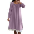 thumbnail image 1 of LIaqionyy Nightgown for Women's Cute Comfy Nightshirt Sleep Shirts Soft Loungewear Sleepwear Fall Winter Clothes, 1 of 7