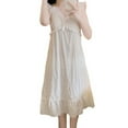 thumbnail image 1 of LIaqionyy Nightgowns for Women Sleeveless Pajamas Dress Ruffle Nightshirt Wide Strap Sleepshirts Sleepwear, 1 of 2