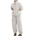 thumbnail image 1 of LIaqionyy Pajamas for Women Set Soft Comfy Fleece Pjs Pullover Pants Loose Plush 2 Piece Sleepwear Winter Clothes with Pocket, 1 of 6