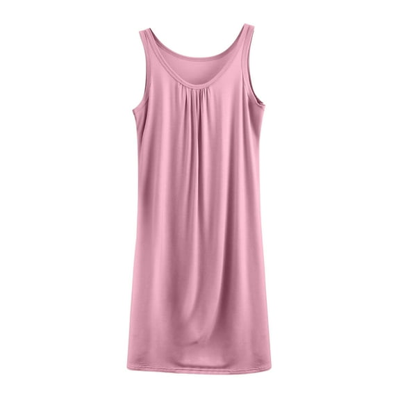 LIaqionyy Plus Size Nightgowns for Women Sleeveless Sleepwear V Neck Sleepdress Shirt Nightdress Loungewear