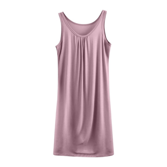 LIaqionyy Plus Size Nightgowns for Women Sleeveless Sleepwear V Neck Sleepdress Shirt Nightdress Loungewear