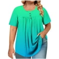 thumbnail image 1 of LIaqionyy Plus Size Tops for Women Tunic Blouses Summer Short Sleeve Casual Loose Comfortable Tees Shirts, 1 of 6