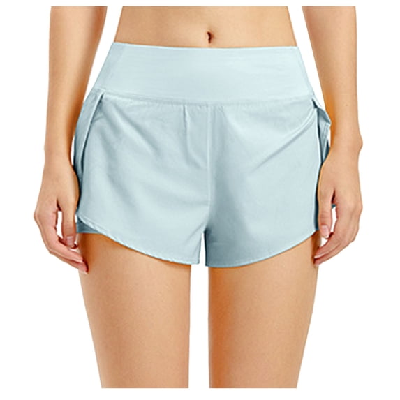 LIaqionyy Running Shorts for Women Quick Dry Elastic Waist Athletic Tennis Workout Comfortable Yoga Pants