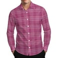 thumbnail image 1 of LIaqionyy Shirts for Men Button down Collared Dress Shirt Christmas Long Sleeve Plaid Business Work Casual Tops, 1 of 7