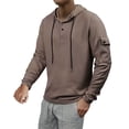 thumbnail image 1 of LIaqionyy Shirts for Men Hooded Sweatshirts Long Sleeve Drawstring Hoodie Pullover Casual Sweatshirt with Pocket, 1 of 3