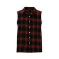 thumbnail image 1 of LIaqionyy Sleeveless Shirt for Men Plaid Button down Casual Summer Vacation Shirts Lightweight Tops Clothes, 1 of 4