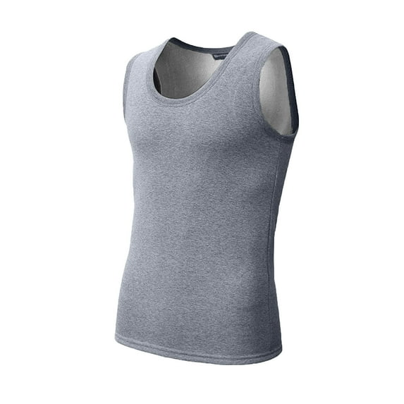 LIaqionyy Sleeveless Shirts for Men Thermal Underwear Vest Tank Top Base Layer Fleece Winter Warm Undershirt
