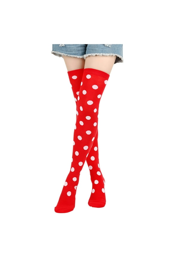 Socks for Women Long Knee High Sock Comfortable Fashion Polka Dot Cute Support Stretchy Leg Clothes