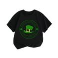 thumbnail image 1 of LIaqionyy St Patricks Day Shirt for Toddler Boys Girls Kids Shamrock Round Neck Short Sleeve T-Shirt,1-12Y, 1 of 3