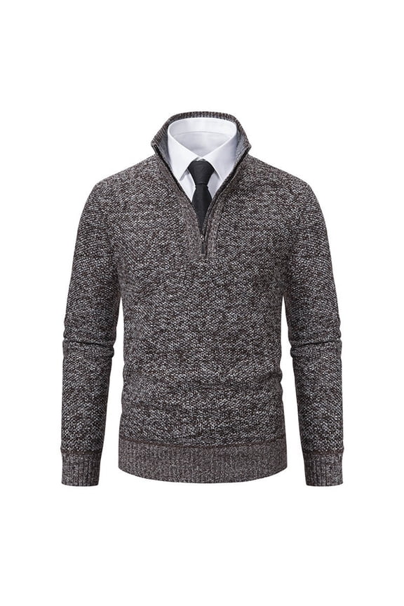 Sweater for Men's Quarter Zip Fall Winter Casual Mock Neck Work Pullover Dress Sweaters Clothes