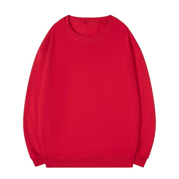 LIaqionyy Sweatshirt for Mens Cotton Crew Neck Pullover Shirts Casual Long Sleeve Solid Color Tops Sweatshirts