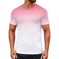 thumbnail image 1 of LIaqionyy T Shirt for Mens Gradient Casual Short Sleeve Crew Neck Lightweight Fashion Pullover Tops Clothes, 1 of 7