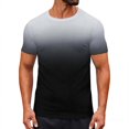 thumbnail image 1 of LIaqionyy T Shirt for Mens Gradient Casual Short Sleeve Crew Neck Lightweight Fashion Pullover Tops Clothes, 1 of 7