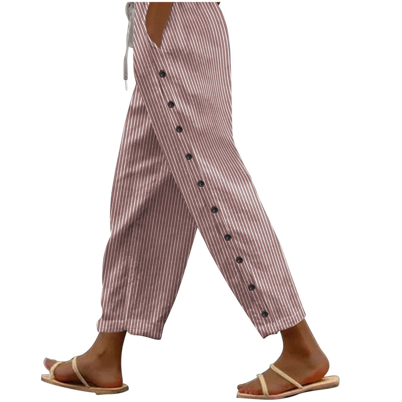 Details Long Pants Tappered With Button