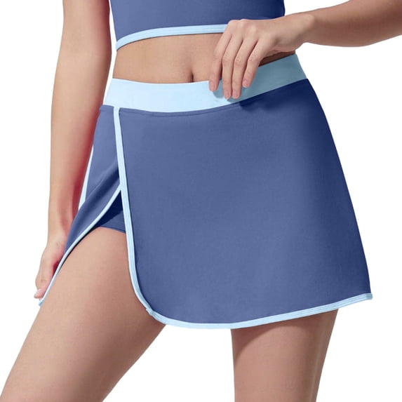 LIaqionyy Tennis Skirts for Womens High Waisted Side Slit Skorts Workout Running Fashion Lightweight Skirt