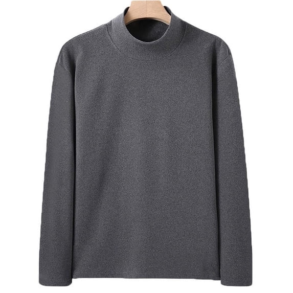 LIaqionyy Thermal Underwear for Men Mock Neck Fleece Lined Base Layer Tops Warm Undershirt Winter Clothes
