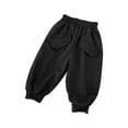 thumbnail image 1 of LIaqionyy Toddler Boys Corduroy Pants Uniform Cargo Sweatpants Solid Color Elastic Waist Casual Long Trousers, 1 of 5